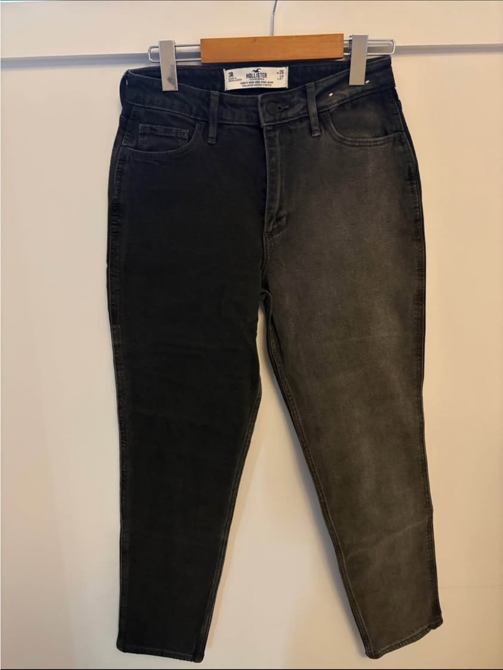 Hollister Women's Two-Tone Black & Charcoal Skinny Jeans